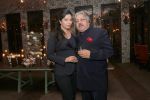 Chetan Seth with friend Cleo Isaacs at designer Rohit Bal & Gauri Bajoria co-hosted the announcement party for Savoir Fair in CIBO, Hotel Janpath on 8th of February 2013.JPG